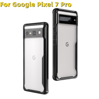 เคสโทรศัพท์มือถือ PC ใส ขอบนิ่ม กันกระแทก สําหรับ Google Pixel 7 Pro 6Pro 6A 5A Pixel 6 Pro 6A