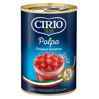 CIRIO Chopped Tomato 400 g. มะเขือเทศแบบสับหยาบ บรรจุกระป๋อง นำเข้าจากอิตาลี