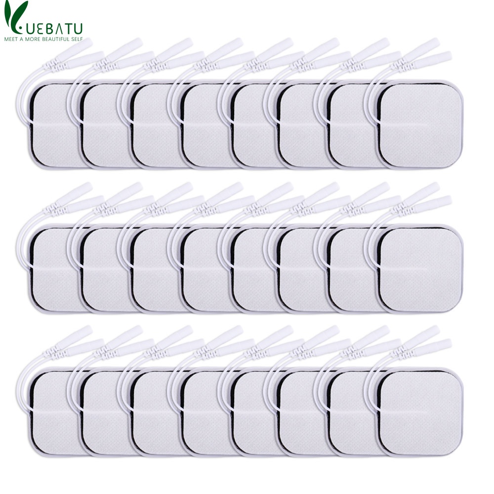 20 ชิ้นนวดแพทช์ TENS Unit เครื่องกระตุ้นกล้ามเนื้อนํามาใช้ใหม่เจลอิเล็กโทรด Pads