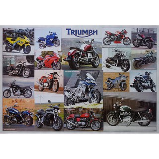 โปสเตอร์ รูปถ่าย รถมอเตอร์ไซค์ บิ๊กไบค์  ไทรอัมพ์ TRIUMPH Motorcycle 2002-2012 POSTER 24”X35” BRITISH Motorbike