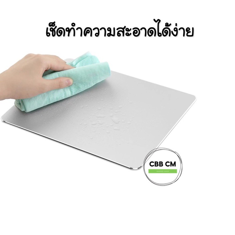 พร้อมส่ง แผ่นรองเม้าส์ Aluminum Mouse Pad  ทนทานใช้งานลื่นไหล ทำความสะอาดง่าย ไม่เป็นแหล่งสะสมเชื้อโรค พร้อมส่งจากไทยค่ะ
