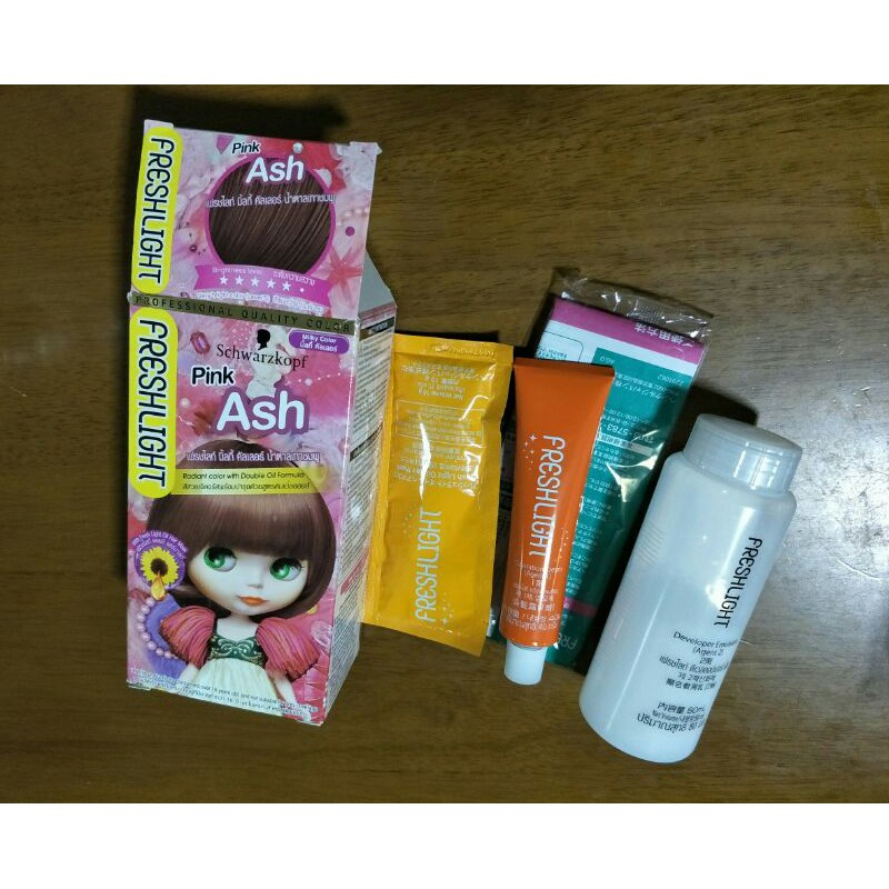 Schwarzkopf ยาย้อมผม สี pink Ash น้ำตาลเทาชมพู