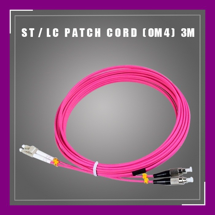 สายไฟเบอร์สำเร็จ ST-LC Patch cord Fiber Duplex Multi-Mode(OM4) length 3M