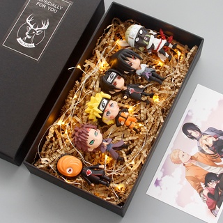 ฟิกเกอร์ PVC รูปการ์ตูนอนิเมะนารูโตะ Uzumaki Kakashi Itachi Gaara Itachi Kakashi ของเล่นสะสม ของขวัญ 6 ชิ้น