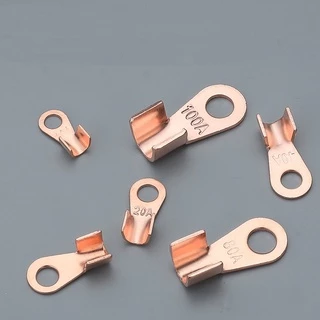 พร้อมส่ง หางปลาทองแดง OT Series เชื่อมต่อสายไฟ แหวนจมูกทองแดง พลังงานแสงอาทิตย์ lifepo 5 10 20 30 40 50 100 300A