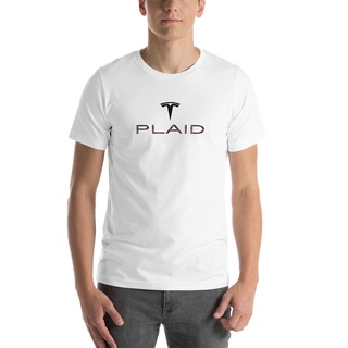 Tesla PLAID. มาแล้ว! เสื้อยืดลําลอง ผ้าฝ้าย 100% คุณภาพสูง แฟชั่นสําหรับผู้ชายS-5XL