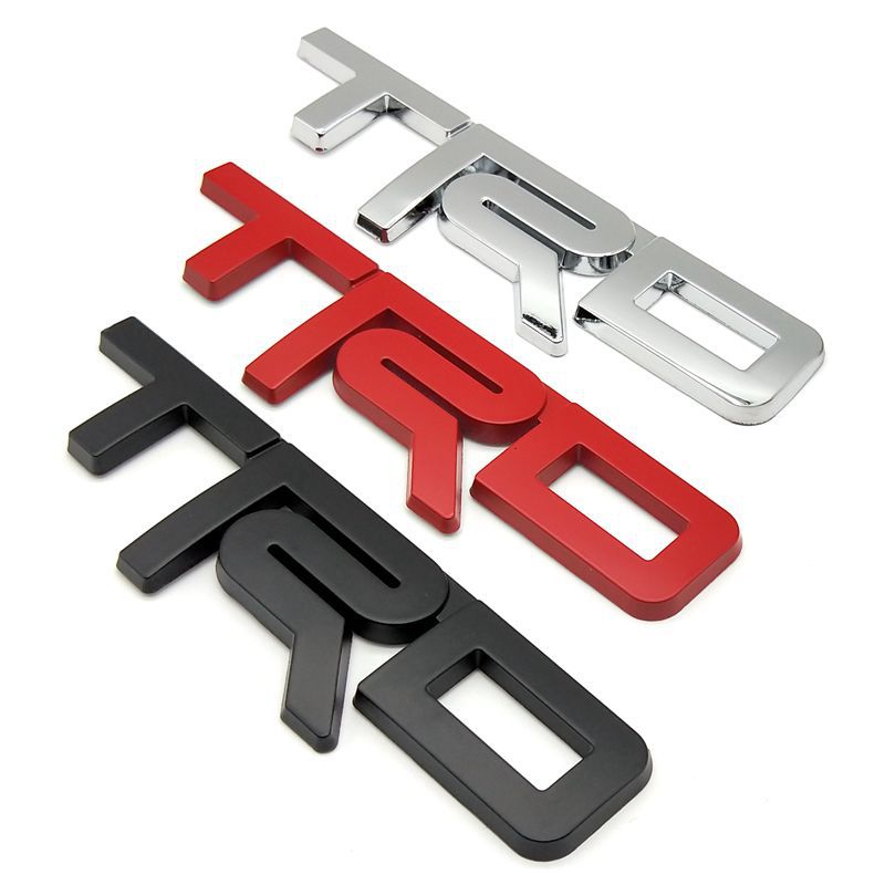 1PCS โลหะ TRD โลโก้รถ Auto ด้านข้างด้านหลังป้ายสัญลักษณ์สติกเกอร์รูปลอกสําหรับ Toyota