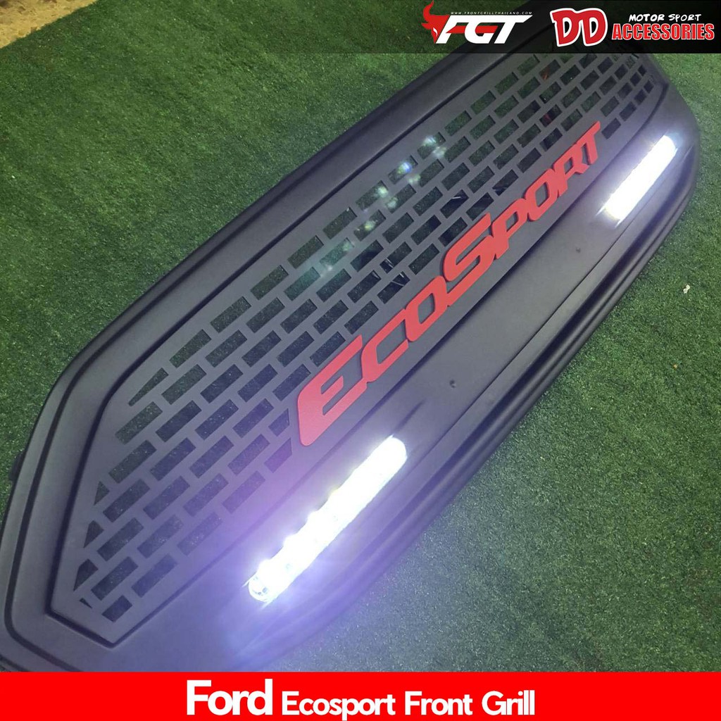 กระจังหน้า ecosport eco sport 2014 2016 2018 Ford logo แดง + ไฟ LED งานสวยมาก