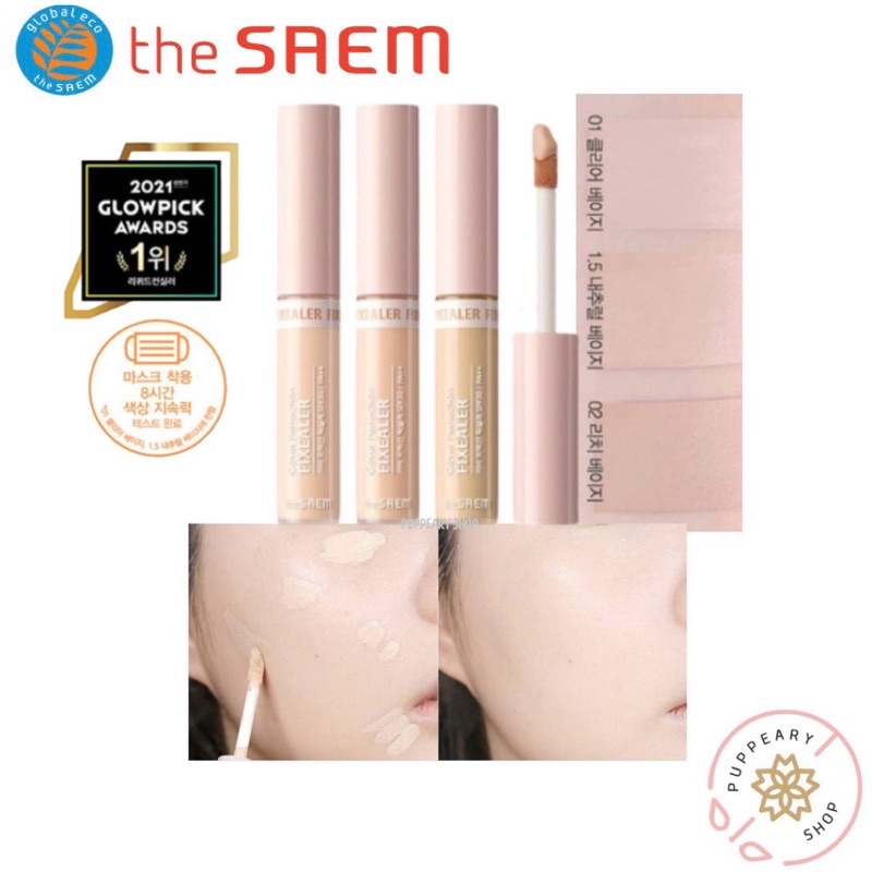 ( แท้/พร้อมส่ง/ฝาดำ ฝาชมพู ) THE SAEM COVER PERFECTION FIXEALER คอลซีลเลอร์ปกปิดแน่น ไม่เป็นคราบ
