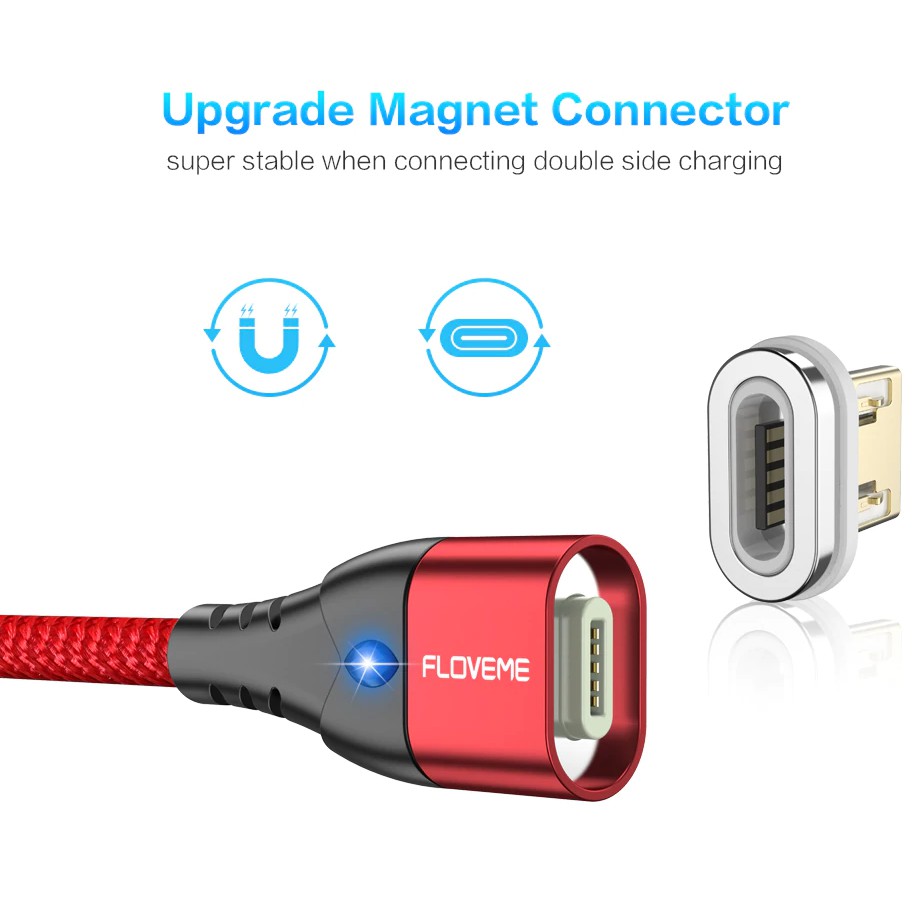 💖FLOVEME สายชาร์จเร็ว3Aถ่ายข้อมูลได้ แบบหัวแม่เหล็ก .ใช้ได้ทุกรุ่น สายถักทนคุณภาพดี มีหลายสี - รูปที่ 4