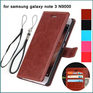 กรณีเคสโทรศัพท์มือถือแบบหนังสําหรับ Samsung Galaxy Note 3 N 9000