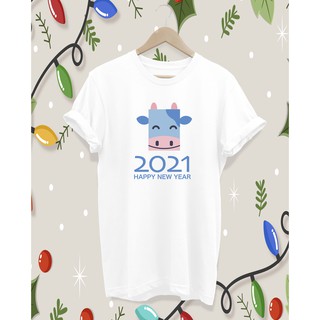 เสื้อยืดสกรีนลาย 2021 HAPPY NEW YEAR