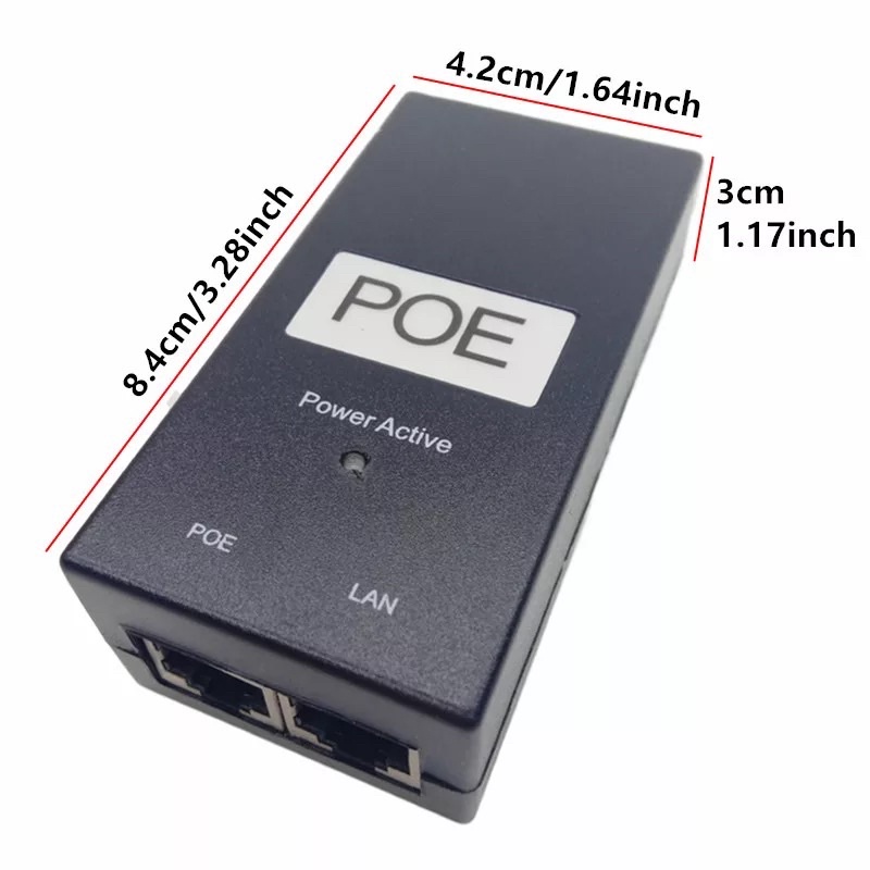 AC DC PoEอะแดปเตอร์จ่ายไฟ 24V 48 V 0.5A 1Aกล้องวงจรปิดActive PoE Injector Ethernet 12 24 48 โวลต์ 1A 500mAสำหรับกล้องIP