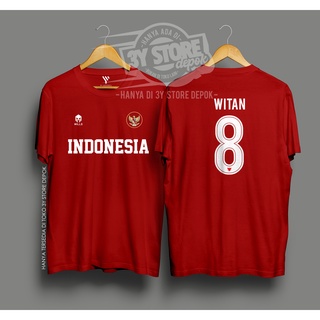 เสื้อยืดโอเวอร์ไซส์เสื้อยืด พิมพ์ลายทีม INDONESIA AFF COMBED 30S-3Y STORES-3XL