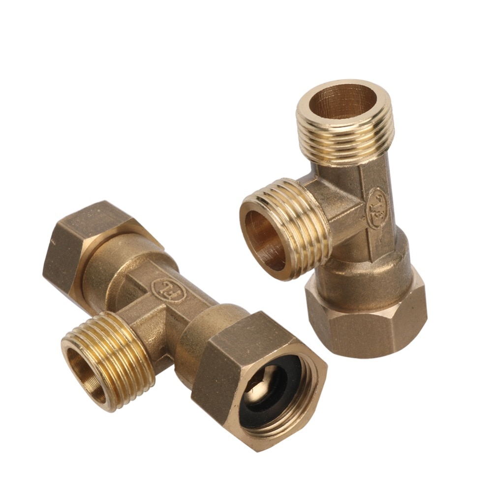 1 pcs 1/2 "(20 มม.) ทองเหลืองชาย/หญิง T connector ท่อประปา Joint อุปกรณ์สวนชลประทาน connector