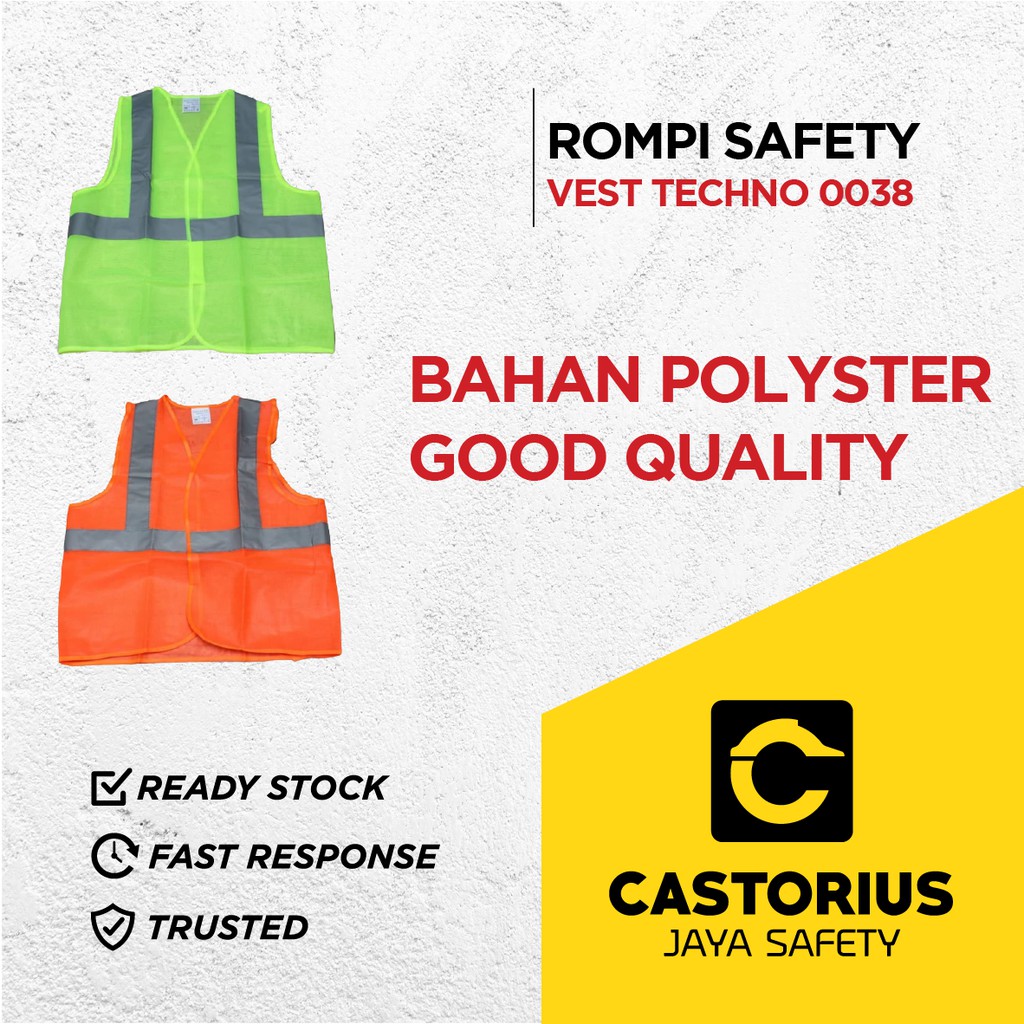 PROJECT SAFETY VEST WORK SAFETY EQUIPMENT K3 ความปลอดภัย VEST POLSYTER VEST WORK VEST