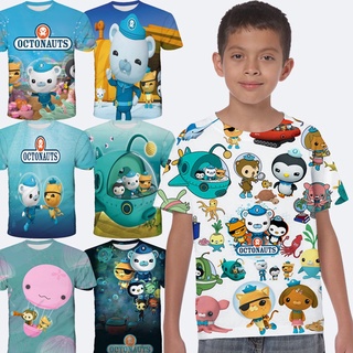 (พร้อมส่ง) เสื้อยืด พิมพ์ลายการ์ตูนนักบินอวกาศ 3D แฟชั่นฤดูร้อน สําหรับเด็กผู้ชาย และเด็กผู้หญิง