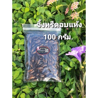 จิ้งหรีดอบแห้ง ขนาด 100 กรัม อบสดใหม่ทุกวัน