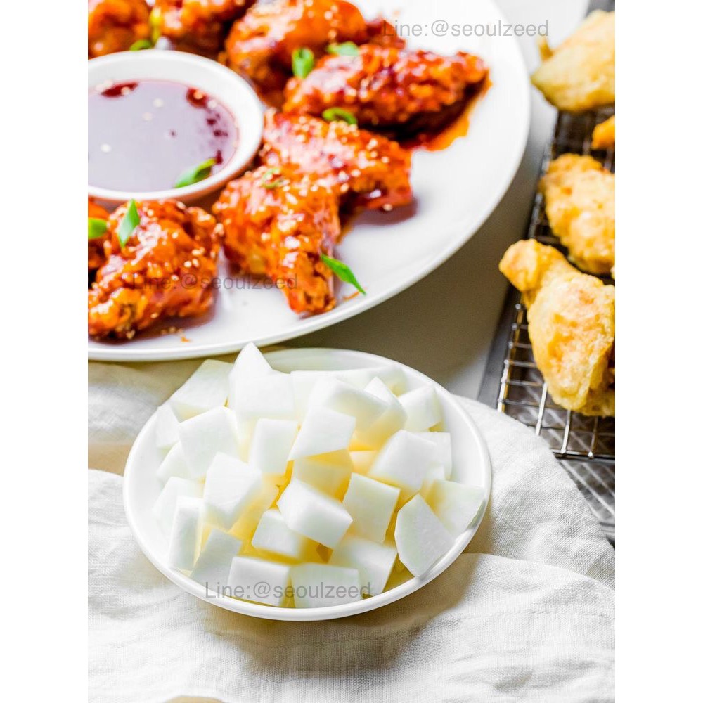 หัวไชเท้าดอง (ชิกเก้นมู) กินกับไก่ทอดเกาหลี