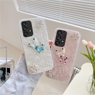 พร้อมส่ง ใหม่ เคสโทรศัพท์มือถือ ซิลิโคนนิ่ม TPU ลายผีเสื้อ ระยิบระยับ หรูหรา สําหรับ Samsung Galaxy A53 A14 A04s A73 A13 A23 A33 4G 5G A14 A53