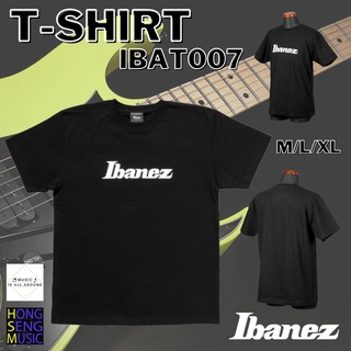 เสื้อ T-shirt Black Ibanez Logo รุ่น IBAT007 ของแท้ลิขสิทธิ์ (สีดำ)