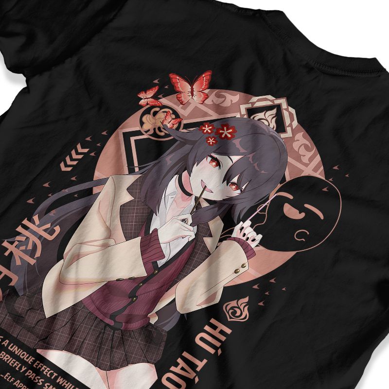 Heavyweight Hu Tao Tshirt 230 GSM - Hu Tao Genshin Impact Cotton 20s เสื้อยืด
