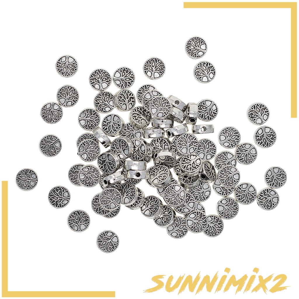 [SUNNIMIX2] 50PCS ต้นไม้ชุบเครื่องประดับสร้อยคอ DIY