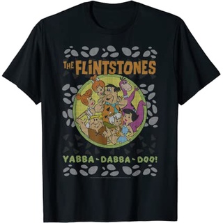 เสื้อยืดอินเทรนด์ผู้ชายอินเทรนด์ผู้หญิงเสื้อยืดกันหนาว พิมพ์ลาย The Flintstones Yabba-Dabba-Doo Ugly ChristmasS-3XL