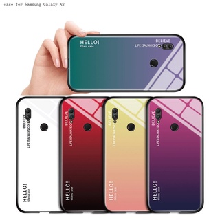 Compatible With Samsung Galaxy A8 A9 A7 A6 2018 Plus A9S A6+ A8+ A730 A750 A530 เคสซัมซุง สำหรับ Case Hello Aurora Rainbow Gradient เคส เคสโทรศัพท์ เคสมือถือ