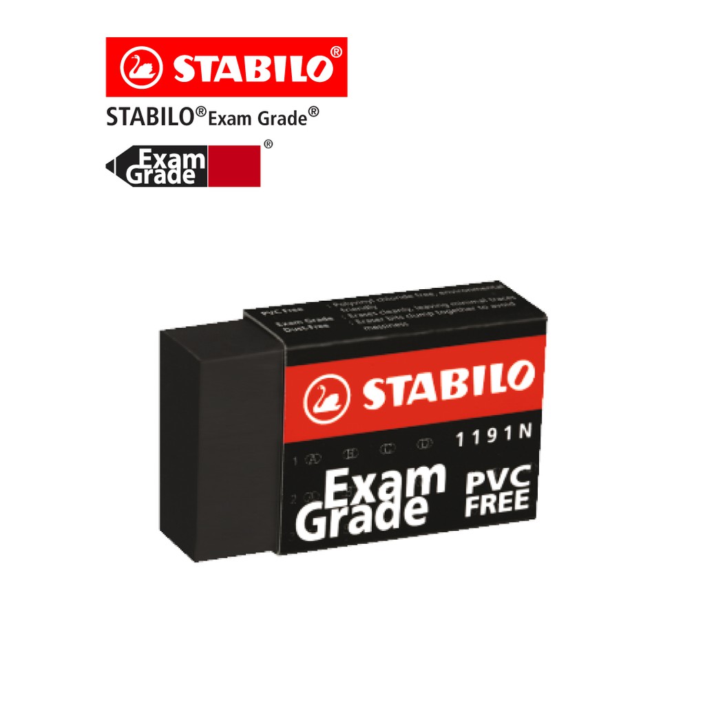 [Official Store] STABILO สตาบิโล Exam Grade ยางลบ ยางลบดินสอ 1 ก้อน ไม่มีสาร PVC ไม่มีขี้ยางลบ
