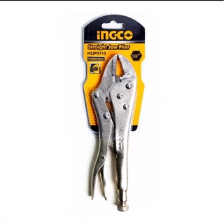 คีม INGCO HSJP0110 คีมล็อคปากตรงขนาด 10 นิ้ว Straight Jaw Locking Plier คีมล็อก คีมล๊อค คีมล็อค