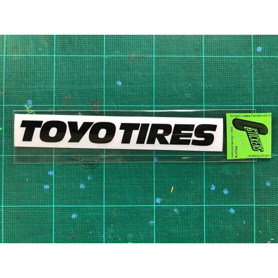 14.TOYO TIRES สติ๊กเกอร์ติดรถยนต์20x2.2cm2ชิ้น