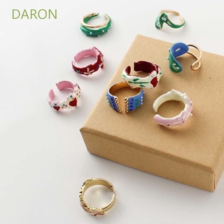 Daron เครื่องประดับแหวนโลหะแฮนด์เมดสําหรับผู้หญิงผู้ชายผู้หญิง