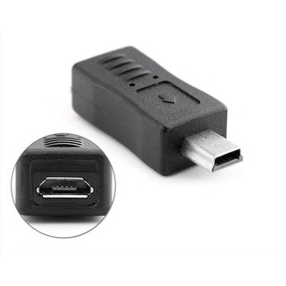 1 PC Black Micro USB Female to Mini USB Male Adapter Charger Converter Adaptor