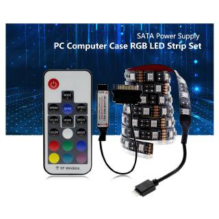 สายไฟ Rgb Led Pc Sata พร้อมรีโมทควบคุม