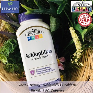 โปรไบโอติค โปรไบโอติกส์ Acidophilus Probiotic Blend 150 Capsules - 21st Century โปรไบโอติก