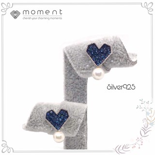 Moment ต่างหู A0010-B ก้านเงินแท้ 92.5% Nickle Free