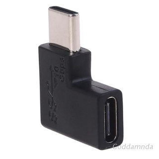 GODD  90 Degree USB 3.1 Type C Male to Female Right &amp; Left Angle USB C Converter Adapter for Cellphone Mobile Phone Tablet PC