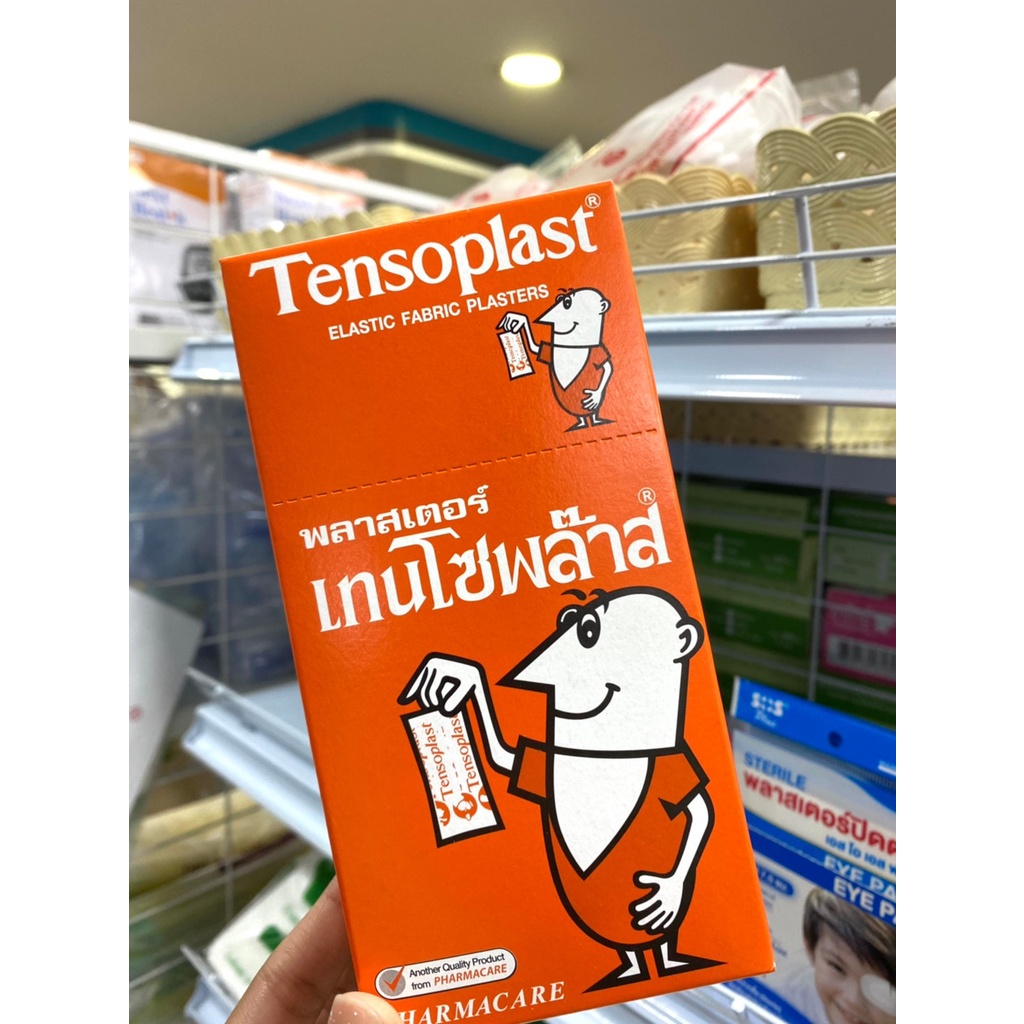 Tensoplast เทนโซพลาสท์ พลาสเตอร์ยา พลาสเตอร์ผ้า พลาสเตอร์ผ้าปิดแผล ( จำนวน 1 กล่อง 100 ชิ้น )