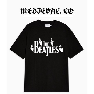 [S-5XL]เสื้อยืด พิมพ์ลายวง The BEATLES ROCK VINTAGE สีดํา สําหรับผู้ชาย และผู้ใหญ่