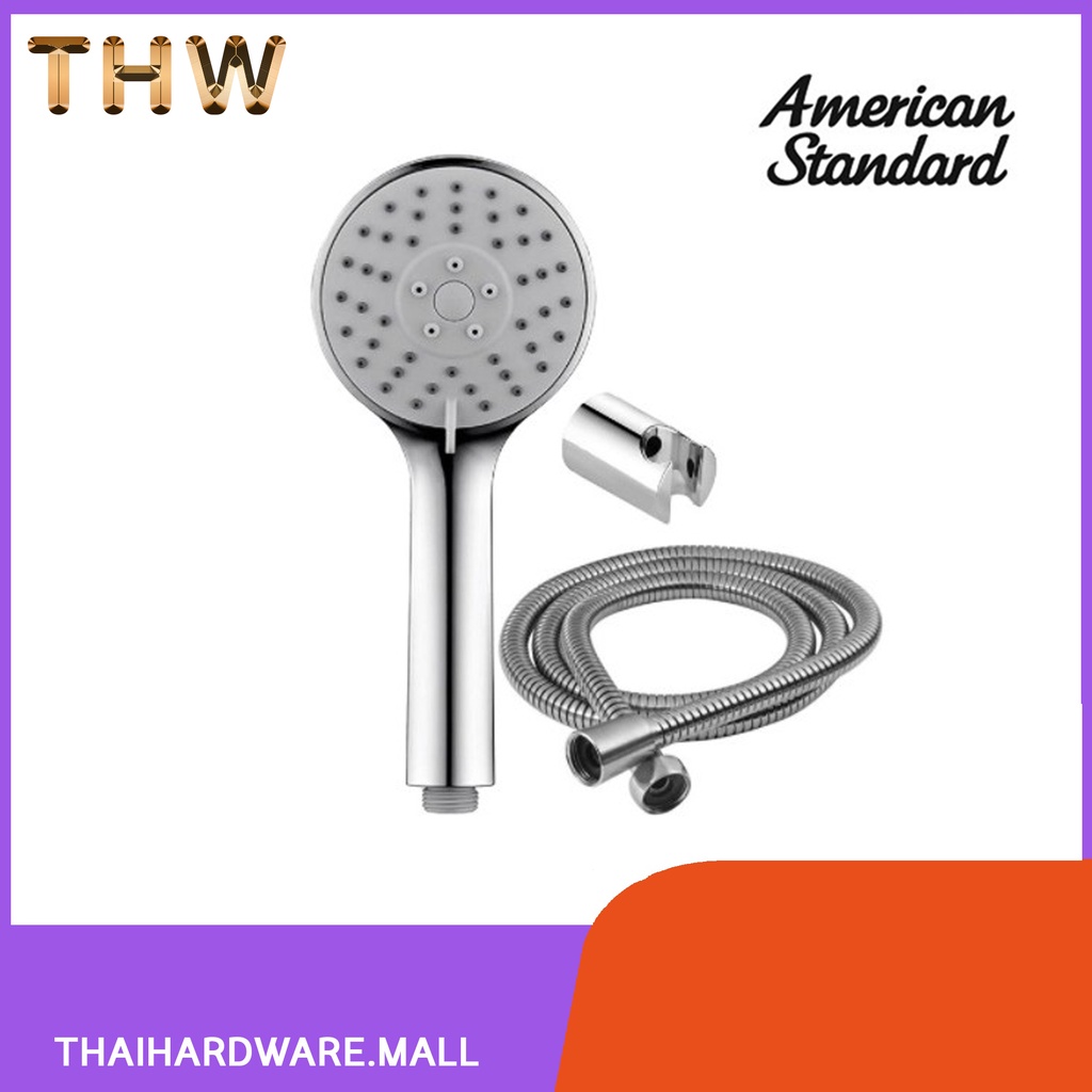 AMERICAN STANDARD ชุดฝักบัวสายอ่อน ยาว 1.5 เมตร 3 ฟังก์ชั่น พร้อมสายและขอแขวน ( F46306 ) HS-747