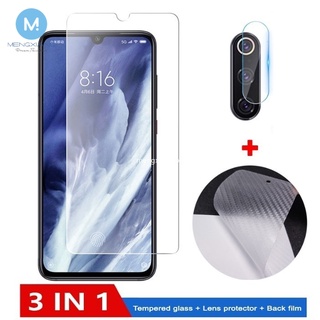 3-in-1 ตัวป้องกันหน้าจอ + ตัวป้องกันเลนส์ Xiaomi Mi 9Tk20 Mi9T A3 A2 9 9t Pro Lite กระจกนิรภัย