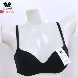 Wacoal Basic Bra เสื้อชั้นใน สีดำ (Black) รุ่น WB9M32 บราไร้โครง ไม่มีโครง เสริมฟองบาง ตะขอ 3 แถว เสื้อใน วาโก้