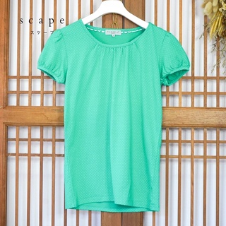 sz. M เสื้อยืด สีเขียว แขนตุ๊กตา