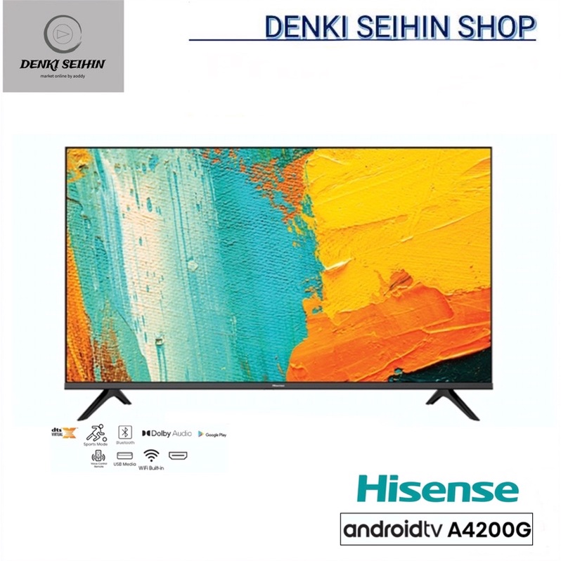 HISENSE ทีวี 40 นิ้ว ANDROID TV A4200G SERIES A4 , Full HD LED (40", Smart) รุ่น 40A4200G