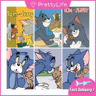 【PL 】ภาพวาดปักเพชร ครอสสติตช์ ลายการ์ตูน Tom and Jerry 5D ขนาด 30x40 ซม. 40x5 DIY สําหรับเด็ก ผู้ใหญ่ ตกแต่งบ้าน