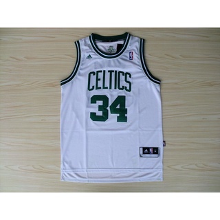 ใหม่ NBA Boston Celtics สําหรับผู้ชาย #เสื้อกีฬาบาสเก็ตบอล ปักลาย Paul Pierce Rev 30 สีขาว 34 ชิ้น