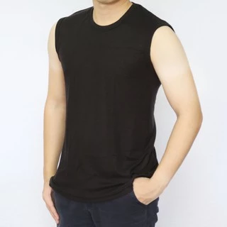 เสื้อแขนกุดผู้ชาย เสื้อกล้ามผู้ชาย แขนกุดคอกลม ผ้าฝ้าย100% ใส่สบายไม่ร้อน ผลิตในประเทศไทย
