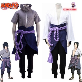 Coslv เครื่องแต่งกายคอสเพลย์ ซาสึเกะ นารูโตะ Uchiha Sasuke กางเกงเบลเซอร์ เชือกเอว ป้องกันมือ สําหรับทุกเพศ ทุกวัย ปาร์ตี้ฮาโลวีน