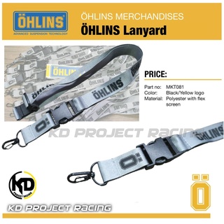 สายคล้องคอ ohlins original รุ่นใหม่2022 แท้ สีเทาโลโก้ดำ